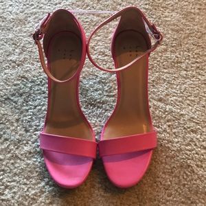 Bright pink pumps